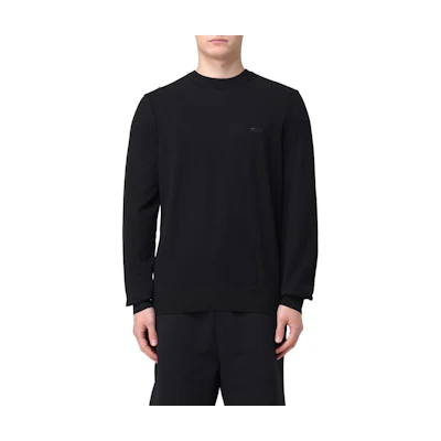 HUGO BOSS Black Crewneck Long-Sleeve Sweatshirt with Logo POIZON2405109