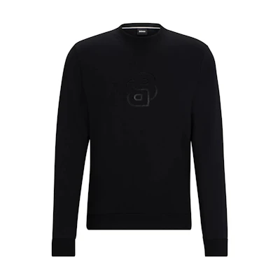 HUGO BOSS Black Crewneck Slim-Fit Pullover Sweatshirt 50515186-001
