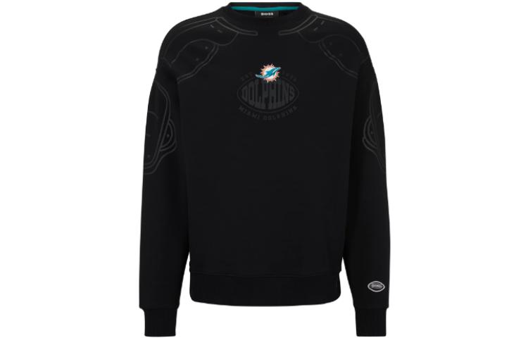 HUGO BOSS Black Crewneck Sweatshirt with Letter Print Design 50504622-001 圖 2