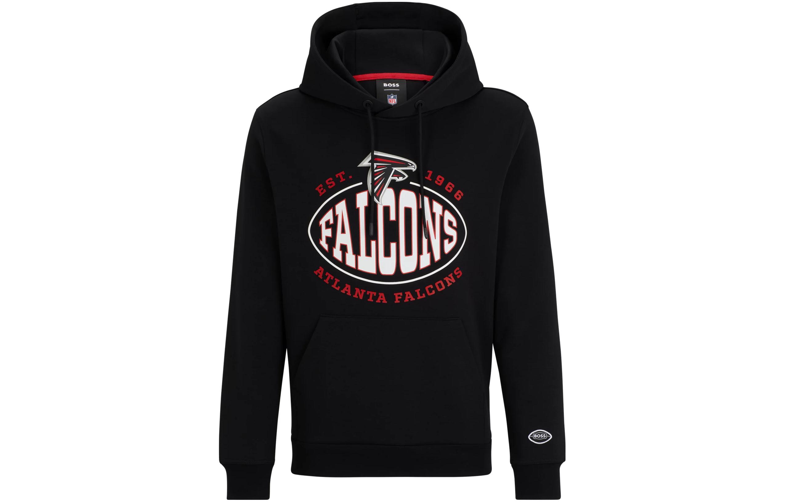 HUGO BOSS Black Drawstring Hoodie with Logo Print 50504598-018