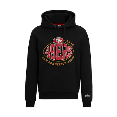 HUGO BOSS Black Hoodie with Letter and Number Print 50504598-016