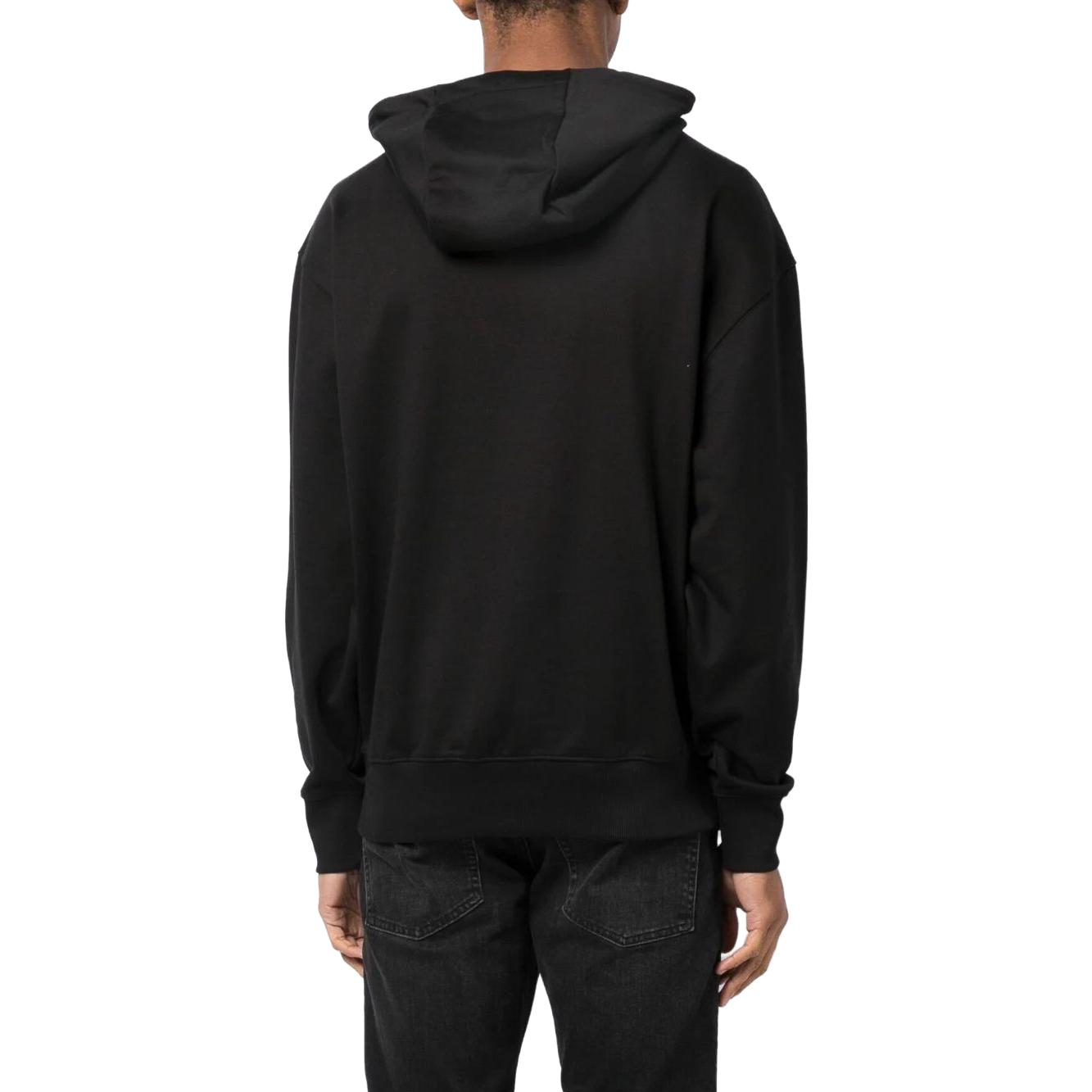 Lookbook 雨果博斯黑色字母印花抽绳连帽衫 50496661-001