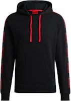 HUGO BOSS Black Hoodie with Letter Print Design 50497003-001 HUGO BOSS Black Hoodie with Letter Print Design 50497003-001