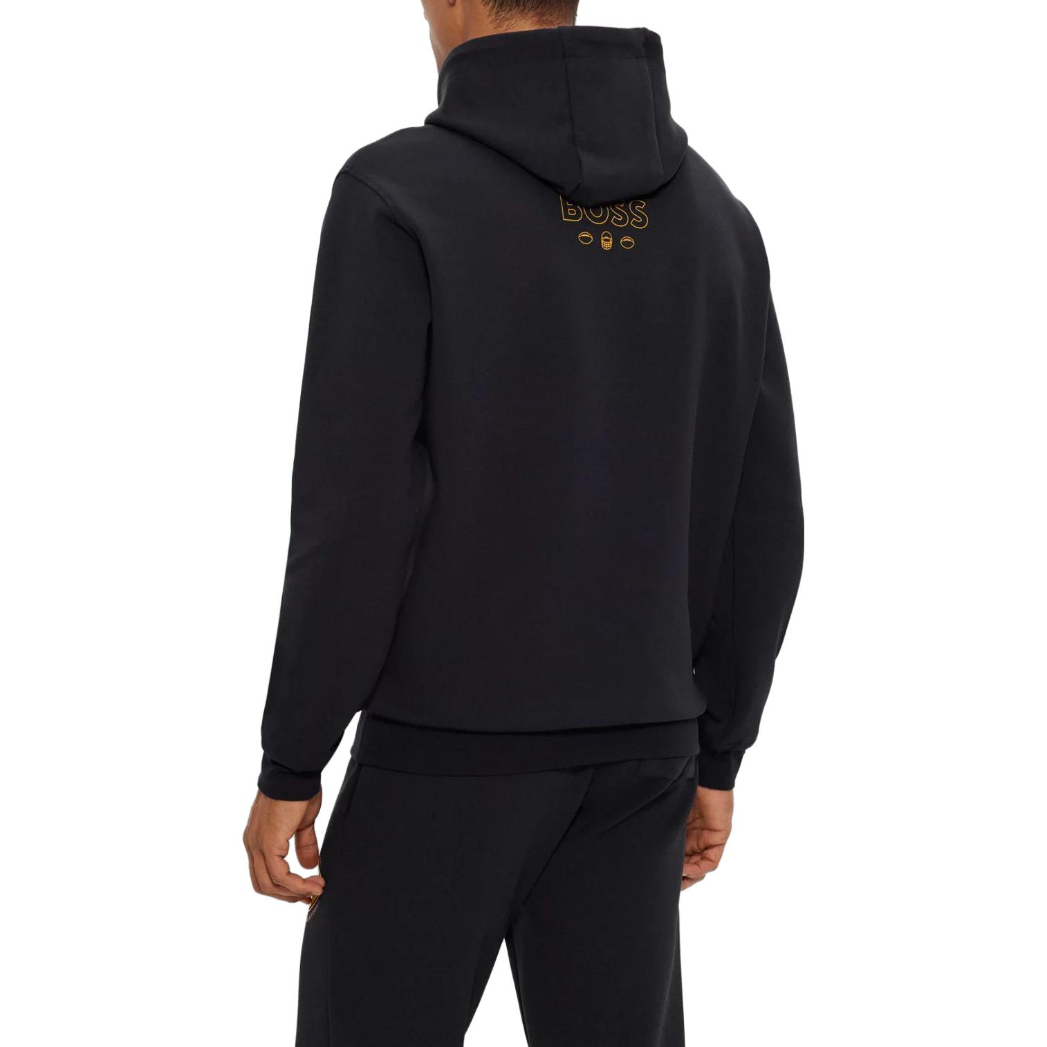 HUGO BOSS Black Hoodie with Letter Print Design 50504598-005 圖 4