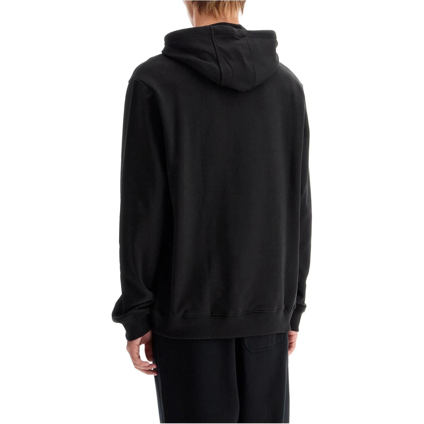 Shop 雨果博斯黑色连帽衫带标志印花设计 50520159-001