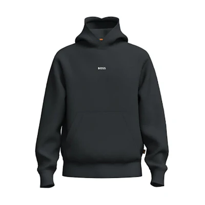HUGO BOSS Black Hoodie with Logo Print Long Sleeve Design 50522641-001