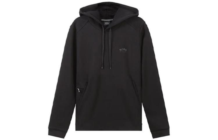 HUGO BOSS Black Kangaroo Pocket Drawstring Hoodie 50459052-001