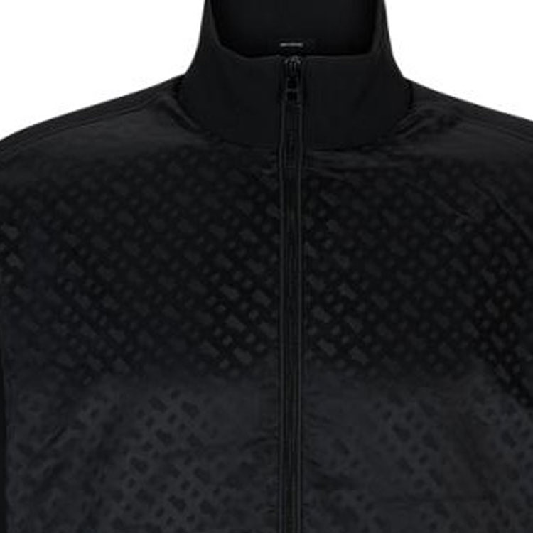 Details for HUGO BOSS 黑色字母印花立領長袖外套 50494081-001