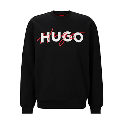 HUGO BOSS Black Logo Crewneck Long Sleeve Sweatshirt 50494558-001