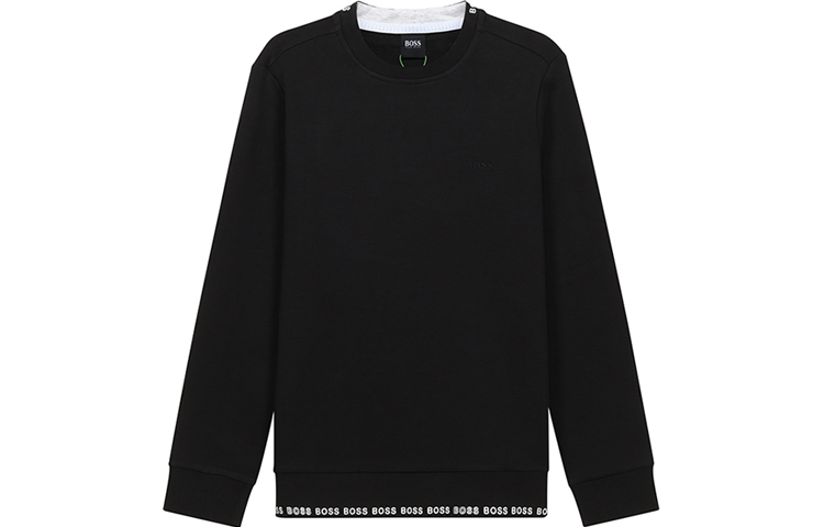 Order HUGO BOSS 黑色刺繡徽標休閒套頭衫 50452472-001