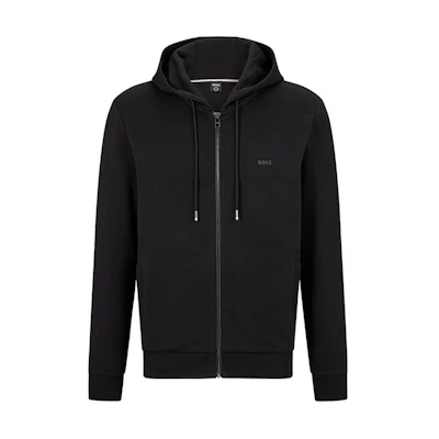HUGO BOSS Black Logo Hooded Long-Sleeve Sweatshirt 50471960-001