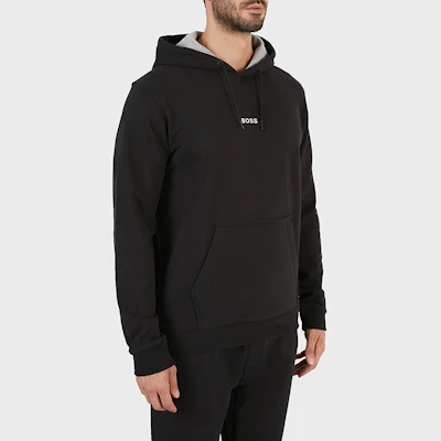 雨果博斯黑色印花棉质长袖连帽衫 50462831-001 Sizing 雨果博斯黑色印花棉质长袖连帽衫 50462831-001