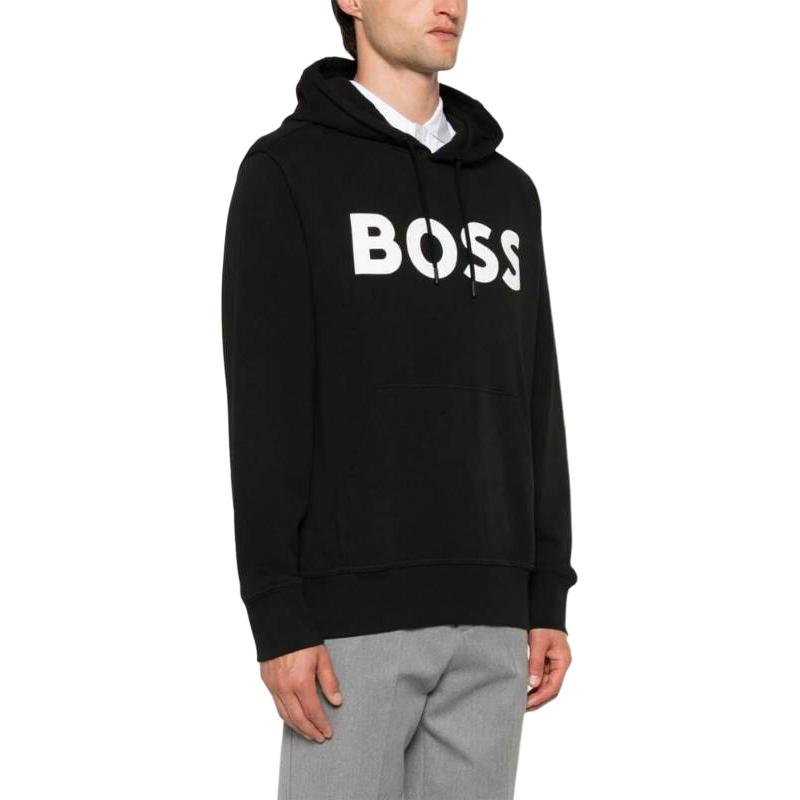 HUGO BOSS Black Logo Print Long-Sleeve Pullover Hoodie 50523074-001 圖 5