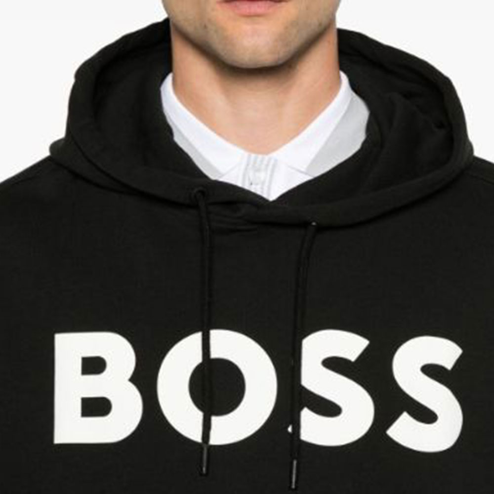 HUGO BOSS Black Logo Print Long-Sleeve Pullover Hoodie 50523074-001 圖 6