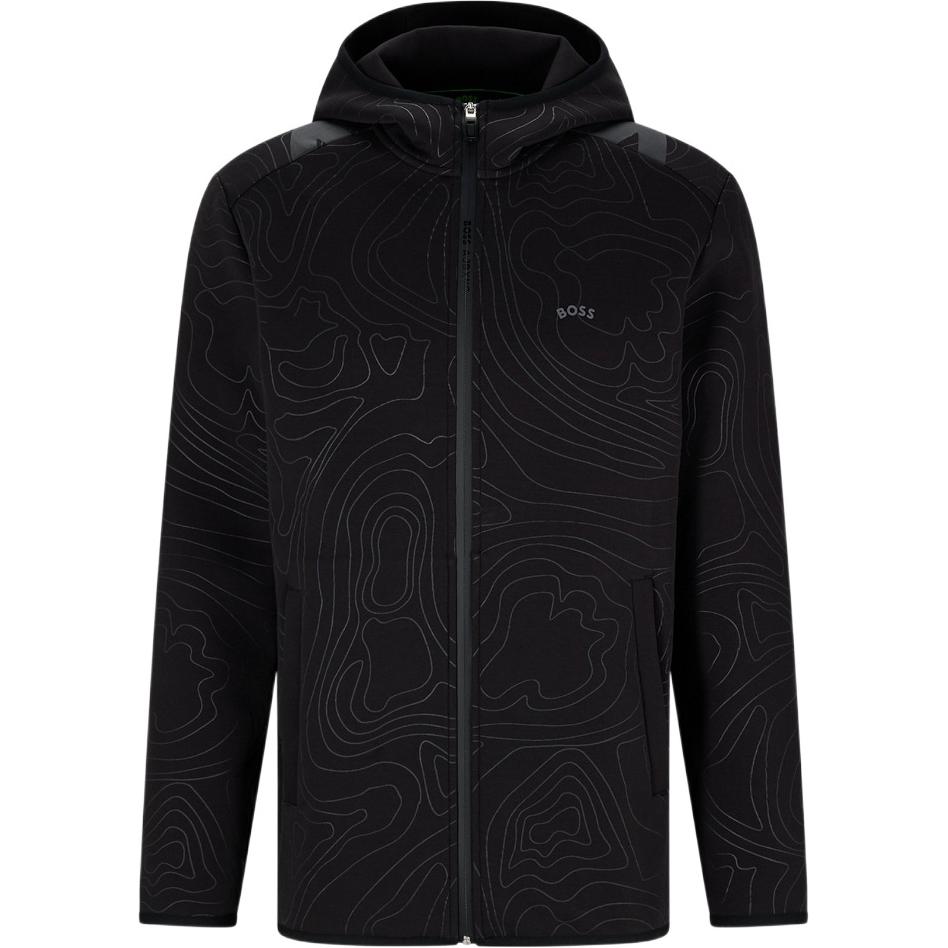 HUGO BOSS Black Logo Zip-Up Slim Fit Hooded Jacket 50477011-001