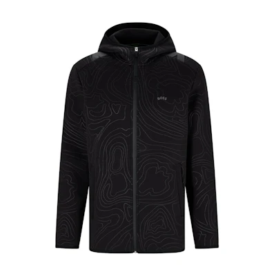 HUGO BOSS Black Logo Zip-Up Slim Fit Hooded Jacket 50477011-001