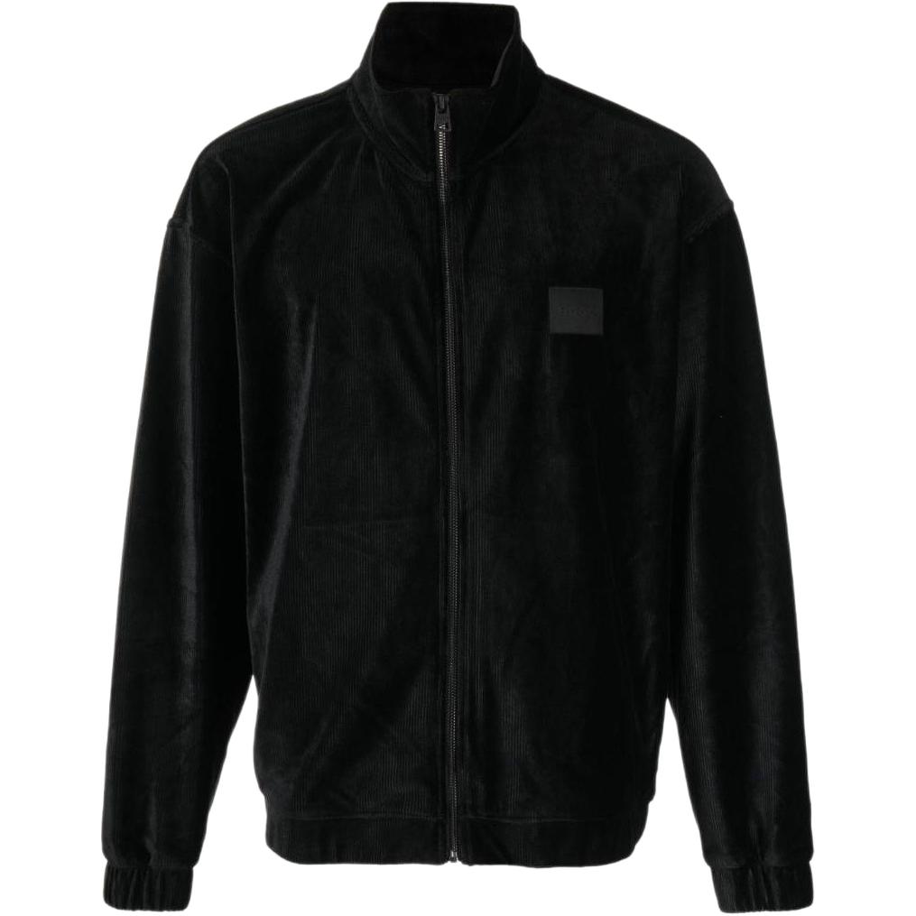 HUGO BOSS Black Long-Sleeve Jacket with Solid Logo Design 50498290-001