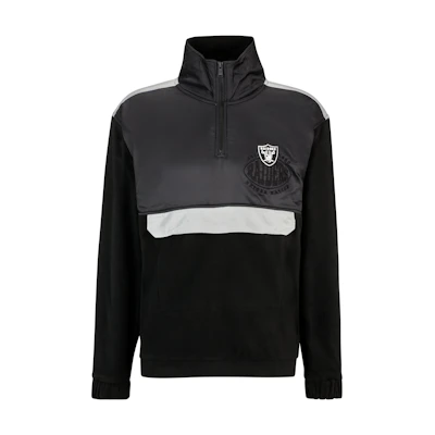 HUGO BOSS Black Long-Sleeve Sweatshirt with Patchwork Print 50504605-004