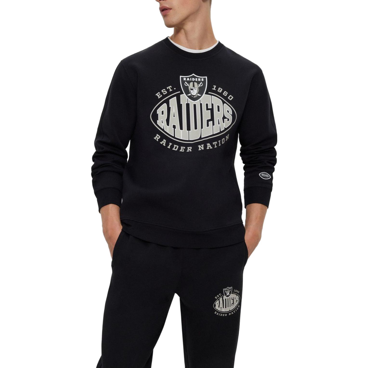 HUGO BOSS Black Loose-Fit Crewneck Sweatshirt with Letter Print 50504600-004 圖 4