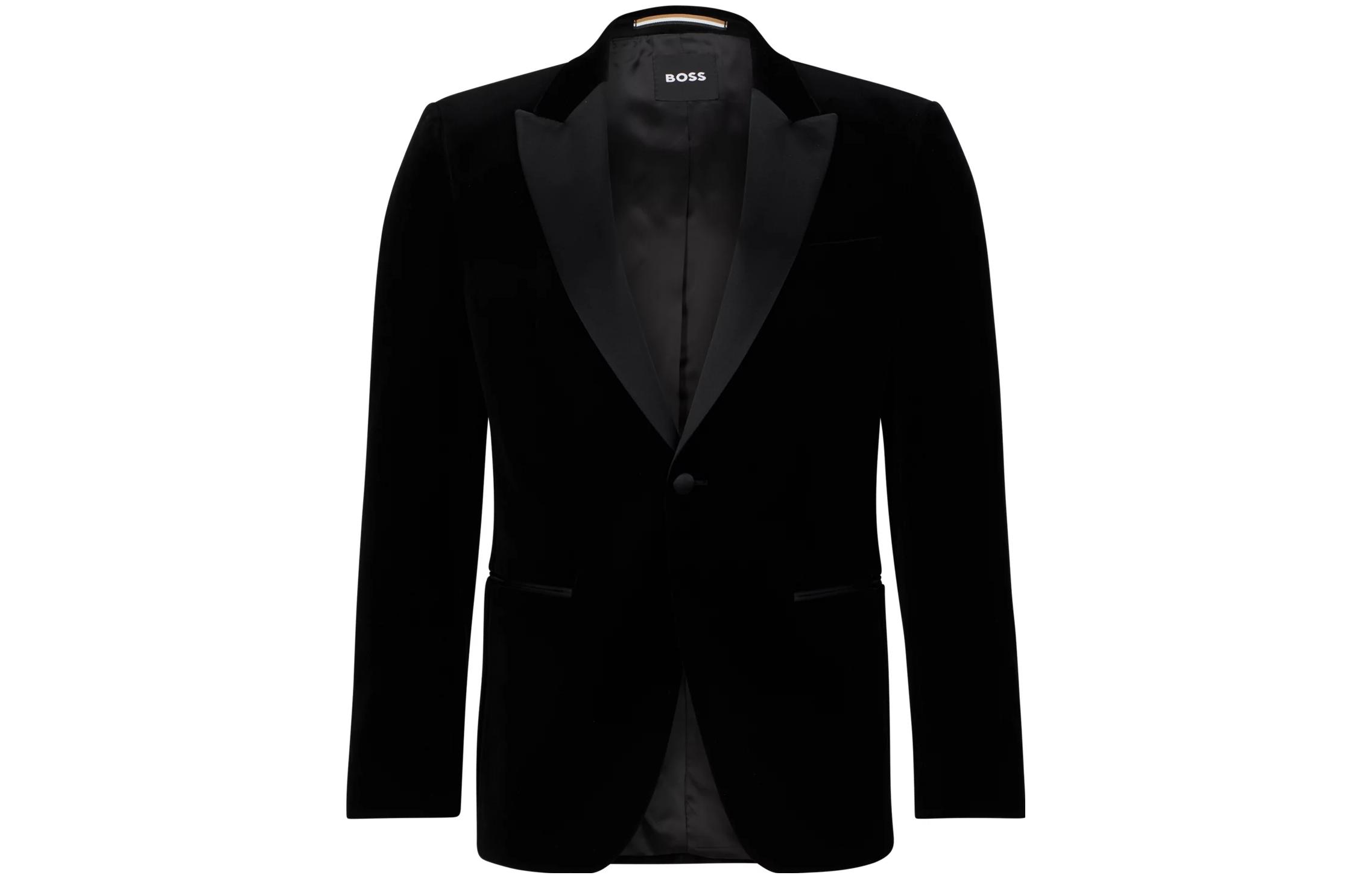 HUGO BOSS Black Loose-Fit Solid Long-Sleeve Jacket 50484709-001