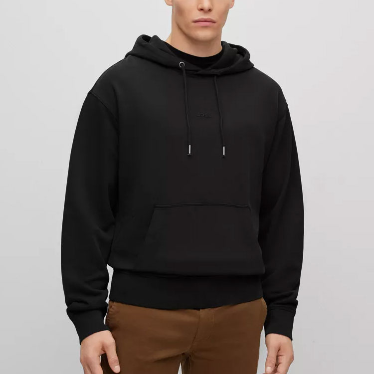 HUGO BOSS Black Pullover Hoodie with Solid Letter Design 50472411-001 圖 4