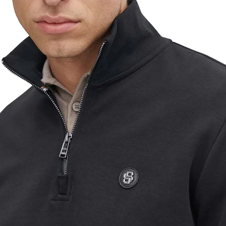 HUGO BOSS Black Pullover Sweatshirt with Embroidered Logo for Men 50520781-404 圖 5