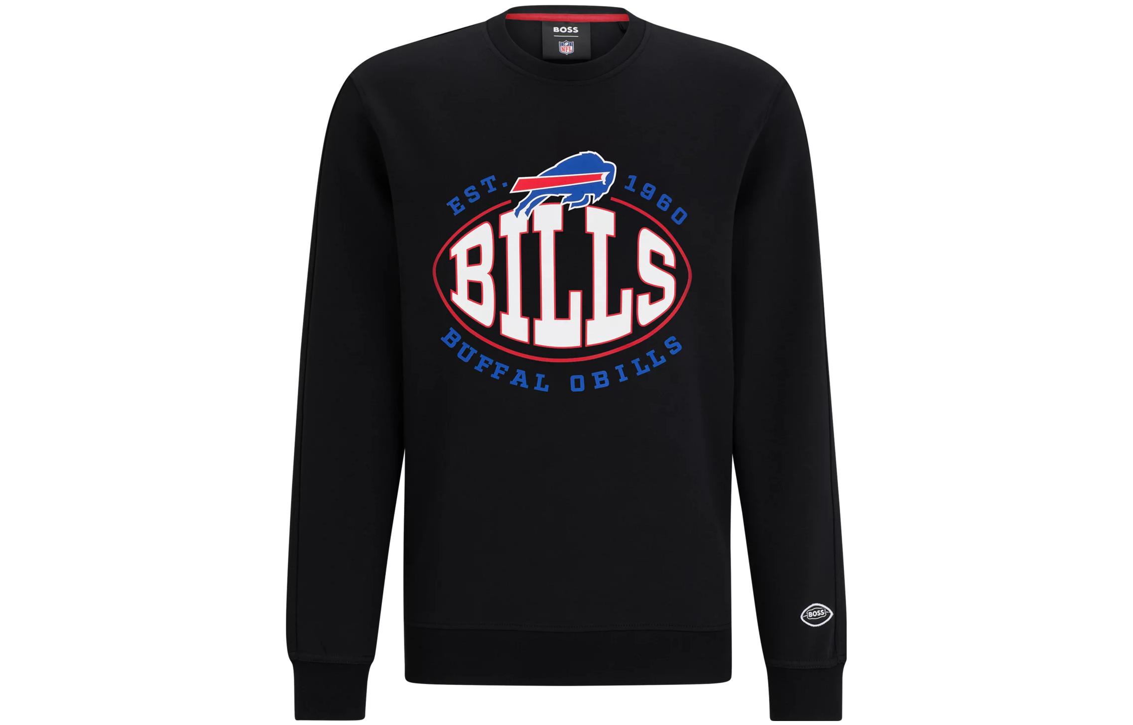 HUGO BOSS Black Pullover Sweatshirt with Letter Print 50504600-009