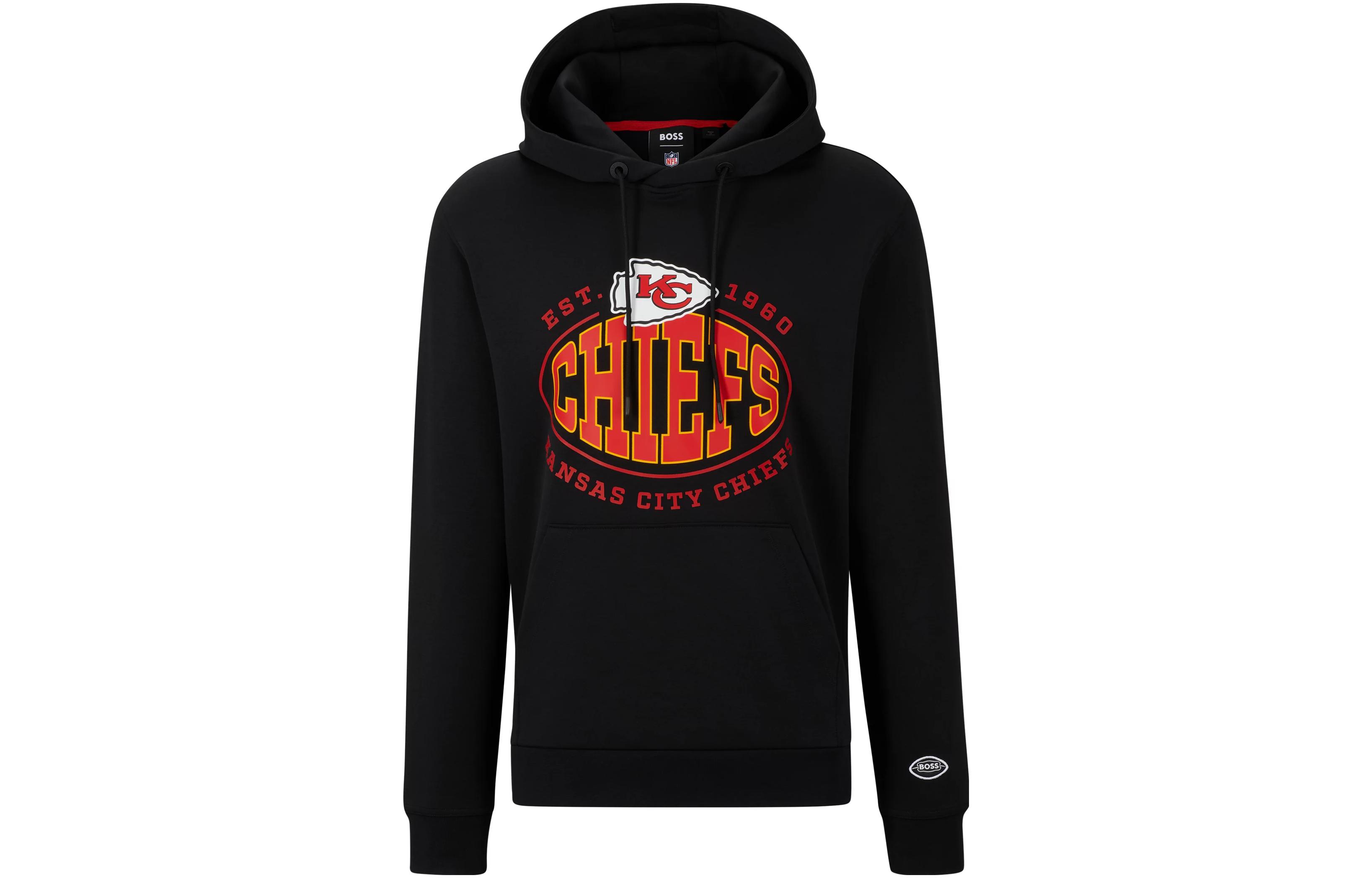 HUGO BOSS Black Pullover Sweatshirt with Logo Print 50504598-008