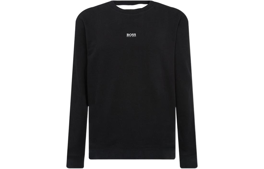 HUGO BOSS Black Pullover Sweatshirt with Logo Print 50459462-001
