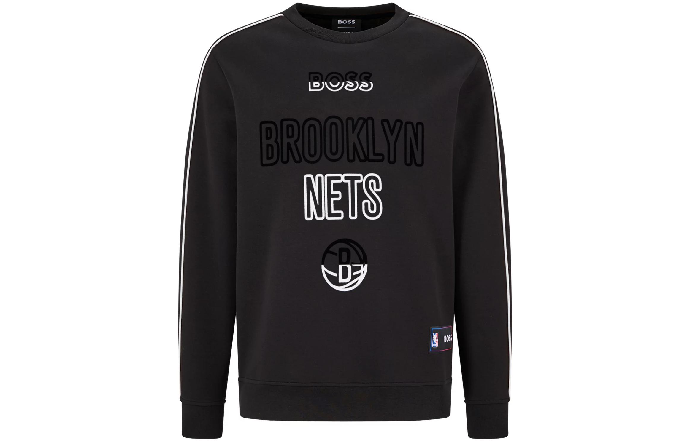 HUGO BOSS Black Pullover Sweatshirt with Logo Print 50477351-005