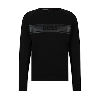 HUGO BOSS Black Raglan Sleeve Pullover Crewneck Sweatshirt 50510627001
