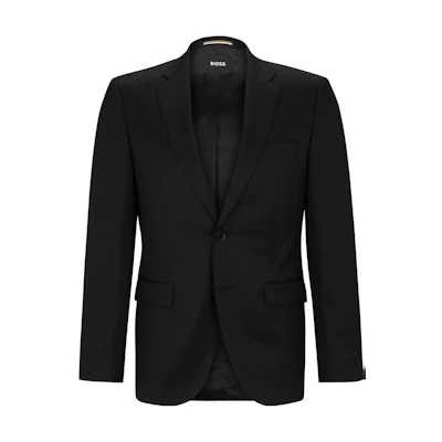 HUGO BOSS Black Single-Breasted Solid Long-Sleeve Jacket 50469172-001