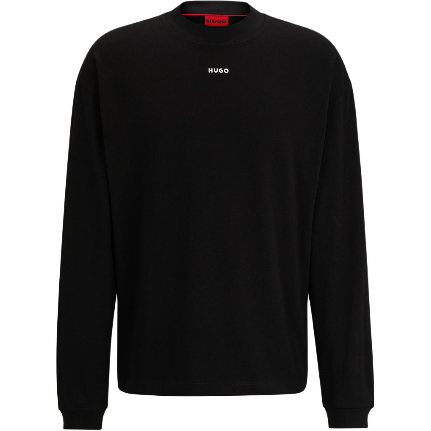 HUGO BOSS Black Slim-Fit Crewneck Logo Long-Sleeve Sweatshirt 50511029-001