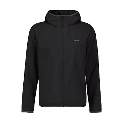 HUGO BOSS Black Slim-Fit Letter Zip Hoodie Jacket Long Sleeve 50504766-001