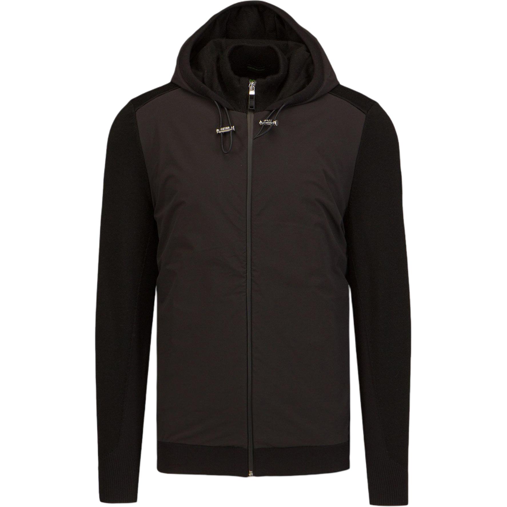 HUGO BOSS Black Slim-Fit Zip-Up Hooded Jacket 50493794-001