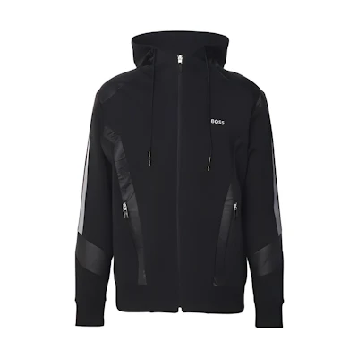 HUGO BOSS Black Slim Fit Letter Logo Zip-Up Hoodie Jacket 50504895-001