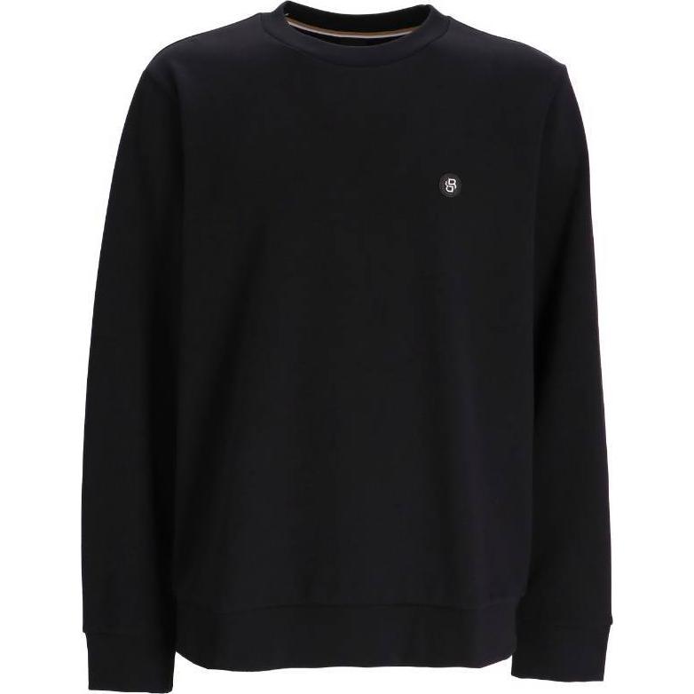 HUGO BOSS Black Solid Color Crewneck Pullover Long Sleeve Sweatshirt 50520302-001