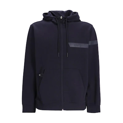 HUGO BOSS Black Solid Color Hooded Drawstring Zip-Up Jacket 50498285-402