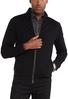 雨果博斯 黑色纯色拉链夹克 50490955-001 Lookbook 雨果博斯 黑色纯色拉链夹克 50490955-001