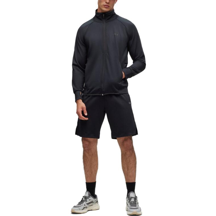 Purchase HUGO BOSS 黑色高領拉鍊長袖休閒外套 50494551-001