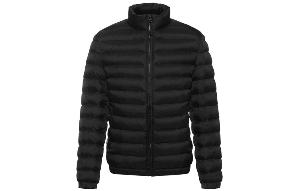 HUGO BOSS Black Solid Logo Mock Neck Jacket 50456958-001