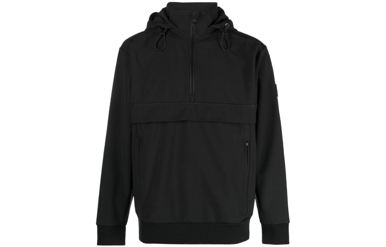 HUGO BOSS Black Solid Pullover Hoodie Long-Sleeve 50494430-001