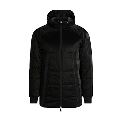 HUGO BOSS Black Solid Raglan Sleeve Zip-Up Hoodie Jacket 50497644-001