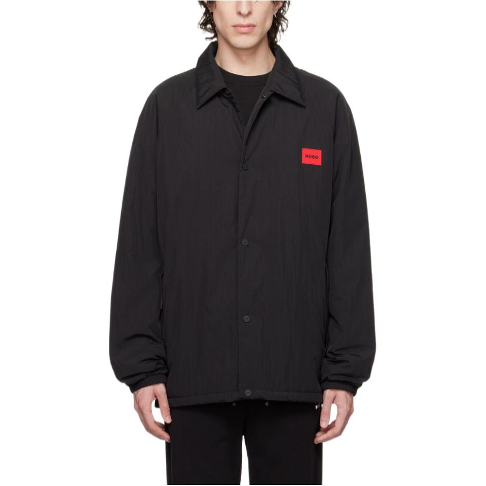 HUGO BOSS Black Solid Single-Breasted Long-Sleeve Jacket 50493431-001