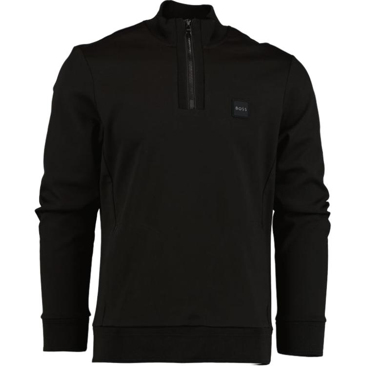 HUGO BOSS Black Solid Slim Fit Long-Sleeve Sweatshirt 50486946-001