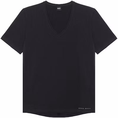 HUGO BOSS Black Solid V-Neck Slim Fit Short Sleeve T-Shirt 50377709-001 Buy HUGO BOSS Black Solid V-Neck Slim Fit Short Sleeve T-Shirt 50377709-001