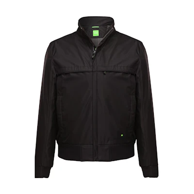 HUGO BOSS Black Solid Zip-Up Casual Stand Collar Jacket 50295737-001