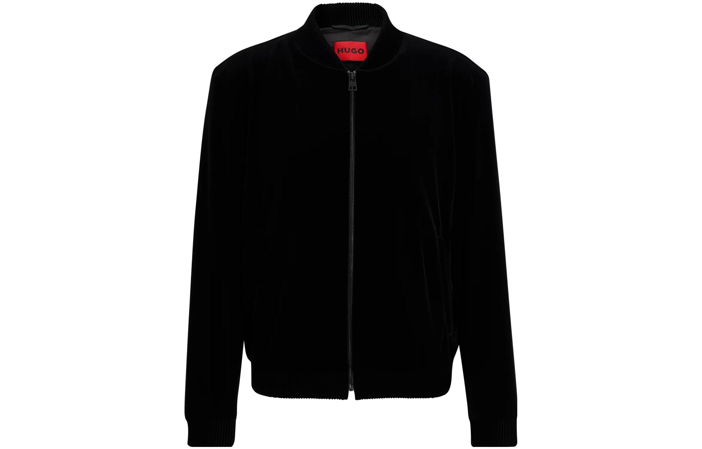 HUGO BOSS Black Solid Zip-Up High Neck Long-Sleeve Jacket 50505871-001