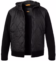 HUGO BOSS Black Solid Zip-Up Hoodie Jacket with Slim Fit 50505714-001 HUGO BOSS Black Solid Zip-Up Hoodie Jacket with Slim Fit 50505714-001