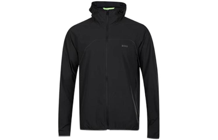 HUGO BOSS Black Solid Zip-Up Lightweight Hooded Jacket 50491921-001 圖 2